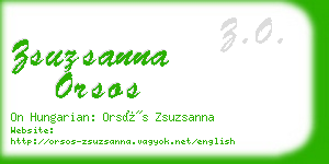 zsuzsanna orsos business card