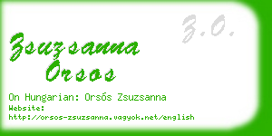 zsuzsanna orsos business card